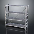 Metal Storage Shelf with Multiple Shelves and Sturdy Frame for Garage or Warehouse Storage