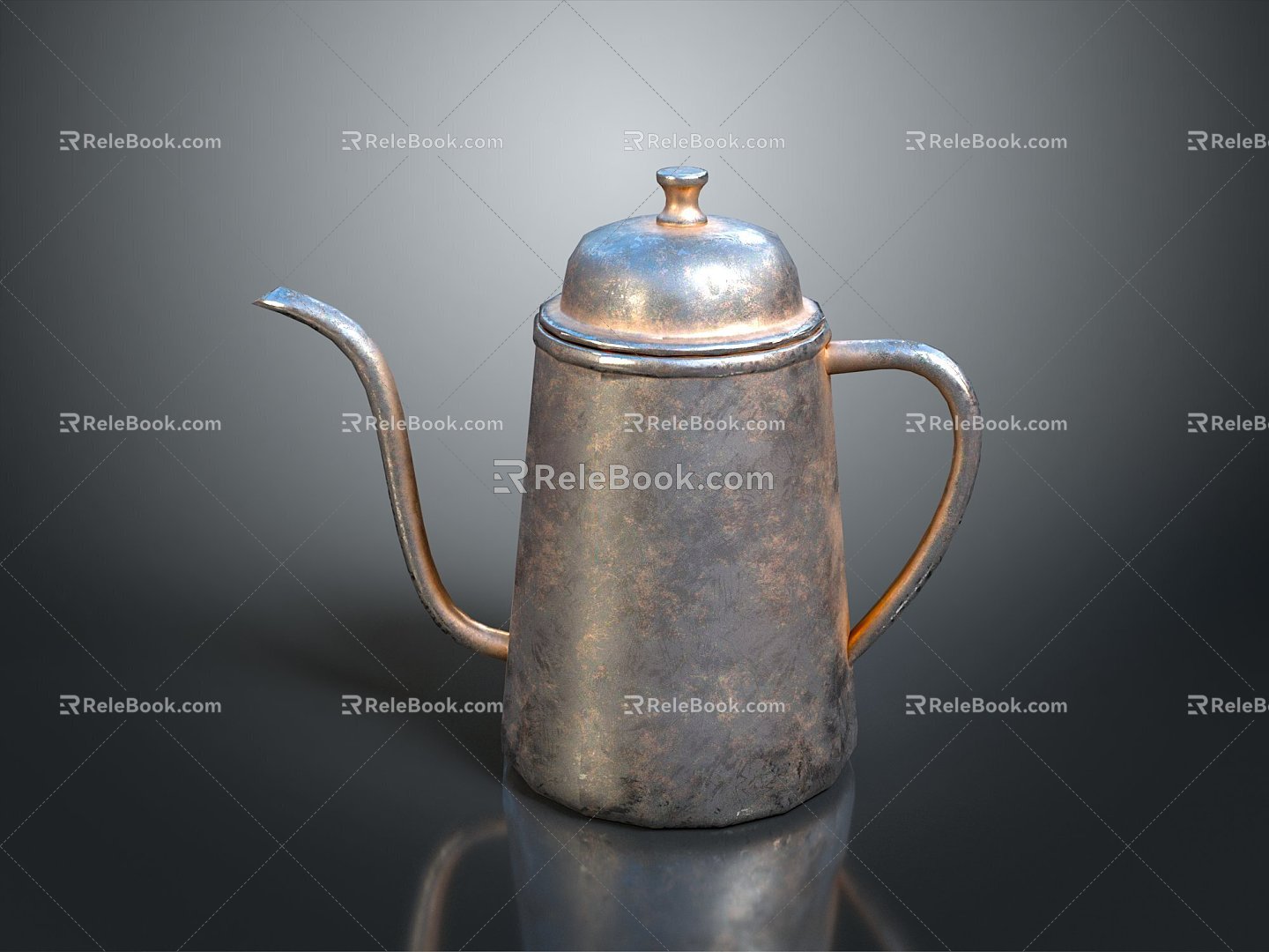 Copper Kettle Copper Kettle Kettle Kettle Teapot Old Kettle Kettle Realistic 3d model