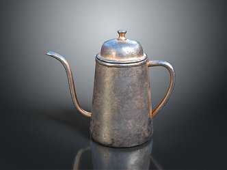 Copper Kettle Copper Kettle Teapot Old Kettle Realistic 3d model