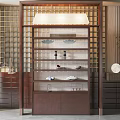 New Chinese Decorative Cabinet Decorative Cabinet Partition 3d model