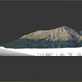 Mountain Terrain Showcase In 3D Book With Lush Green Vegetation And Rocky Brown Peaks