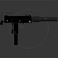 Modern Black Tactical Submachine Gun With Suppressor And Ergonomic Grip 3d model