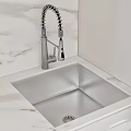 Modern Kitchen Interior Design With Sleek White Cabinets And Marble Countertop