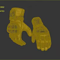 Yellow And Black Protective Gloves With Reinforced Palms And Secure Strap Design