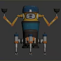 Industrial Robot Single Wheel Robot Double Wheel Robot Robot Robot Assistant Small Robot 3d model