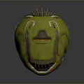 Green Military Weapon Helmet With Protective Visor And Tactical Combat Design