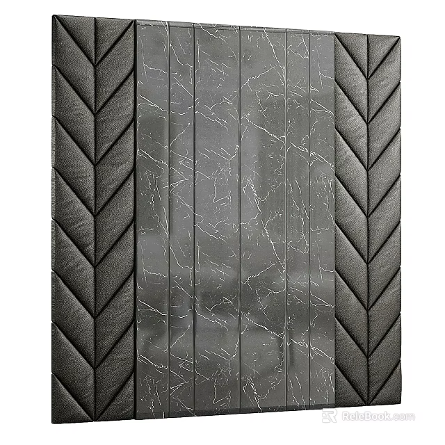 Modern Upholstered Wall Panel Design With Stylish Texture For Elegant Home Interior Decor 3d model