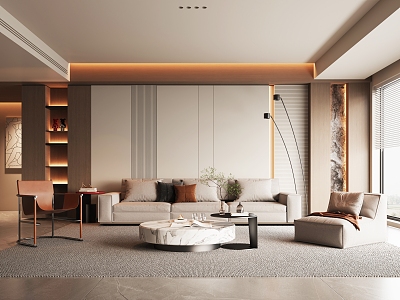 modern living room 3d model