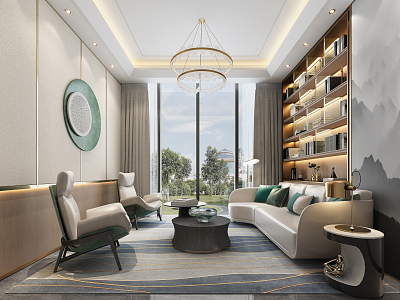 Light Luxury Reception Room 3d model