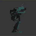Green Armored Robot Game Movie Character With Mechanical Design And Futuristic Look