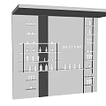 Elegant Modern Beauty Shop Display Shelves With Neatly Arranged Cosmetic Bottles And Products