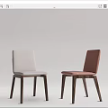 Modern Stylish Dining Chairs With Upholstered Seats And Walnut Legs In Multiple Colors