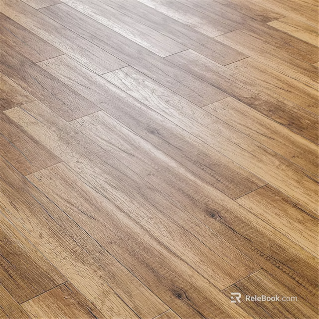 Wooden Floor Planks With Natural Wood Grain And Warm Brown Tone For Interior 3d model 