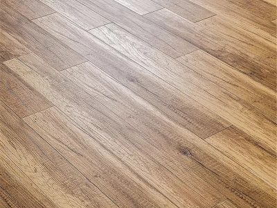Wooden Floor Planks With Natural Wood Grain And Warm Brown Tone For Interior 3d model