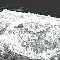 Aerial View Of Snowy European Architecture Village With Church Trees And Roads