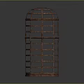 Rusted Metal Animal Cage From Vintage Era Used For Housing Wild Animals Long Ago
