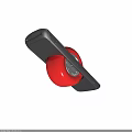 Durable Industrial Caster Wheel With Red Rubber Tire And Gray Mounting Plate