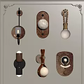 Various Creative Wall Lamps With Unique Designs And Different Materials On Wall