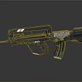 Modern Tactical Assault Rifle With Sleek Metal Finish And Ergonomic Grip Design