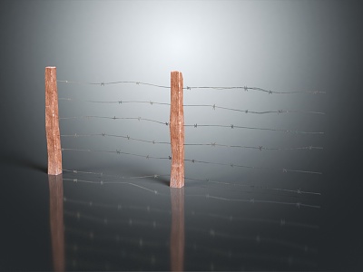 Modern Fence Wire Fence Wire Fence Wire Fence 3d model