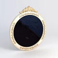 Innovative Technology Exhibition Hall Displaying Ornate Circular Golden Framed Mirror With Intricate Patterns
