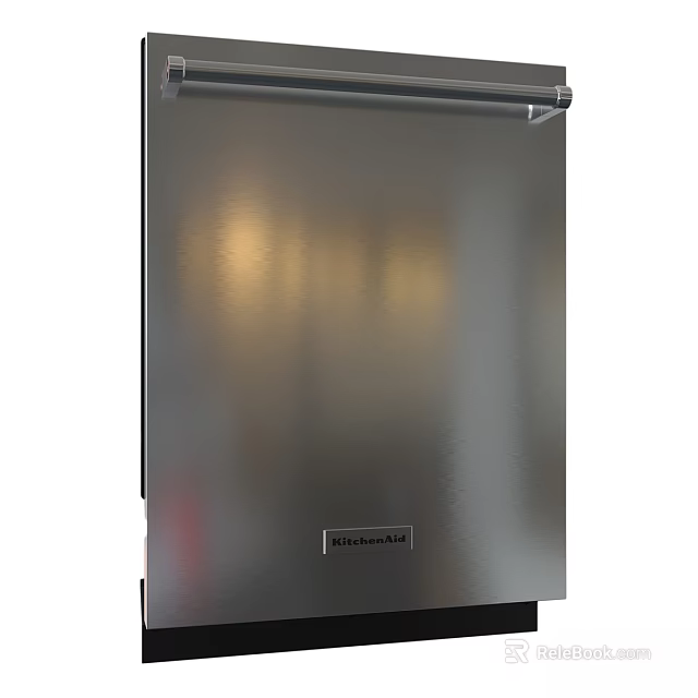 Sleek Stainless Steel Kitchen Appliance Built In Design For Modern Kitchen 3d model 