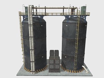 Industrial LOFT cooling tower 3d model