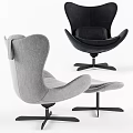 Modern Office Chair Design With Gray And Black Velvet Upholstery Swivel Base
