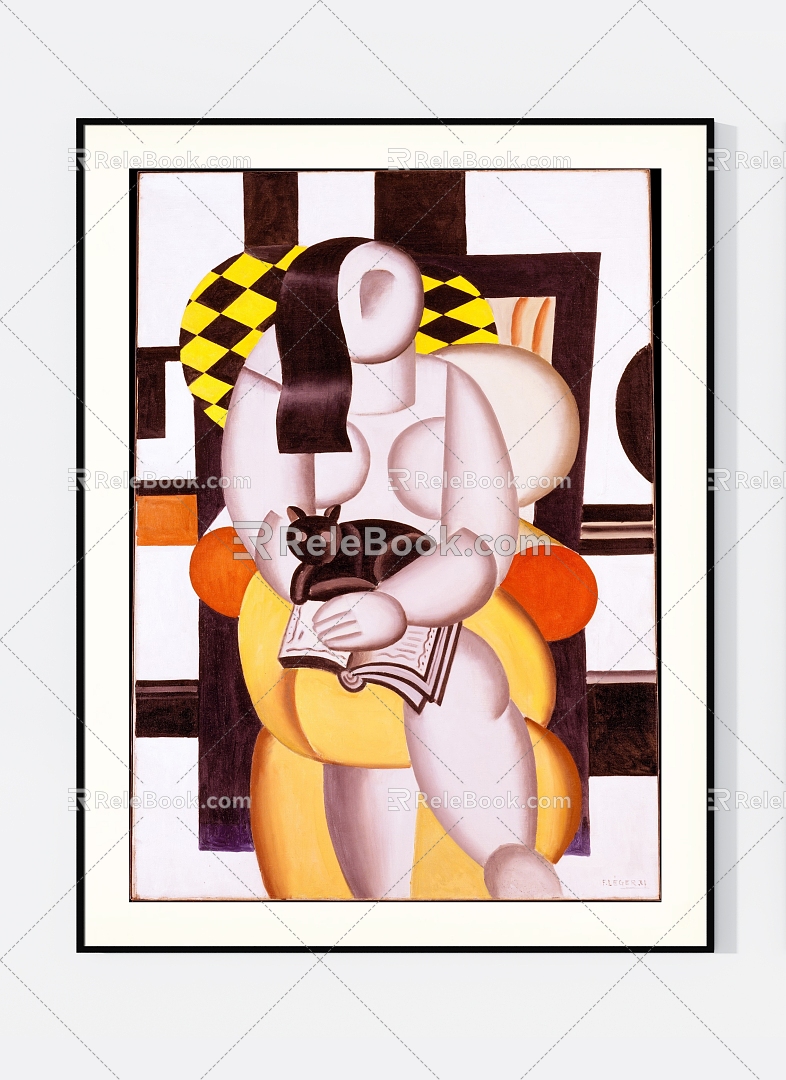 Hanging Picasso Abstract Art Advanced 3d model