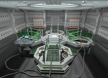 Experimental Equipment Industrial Equipment Laboratory Scene Science Fiction Industrial Scene 3d model