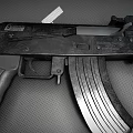 Black Tactical Assault Rifle With Magazine And Optic Scope 3d model