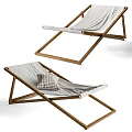 Wooden Frame Lounge Chair With White Cushion And Plaid Pillow Design