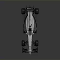Aerodynamic McLaren Formula 1 Racing Car With Silver Body Black Accents And Red Wheel Rims