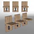 Modern Wooden Leisure Chairs With Circular Cutouts And Geometric Design Structure