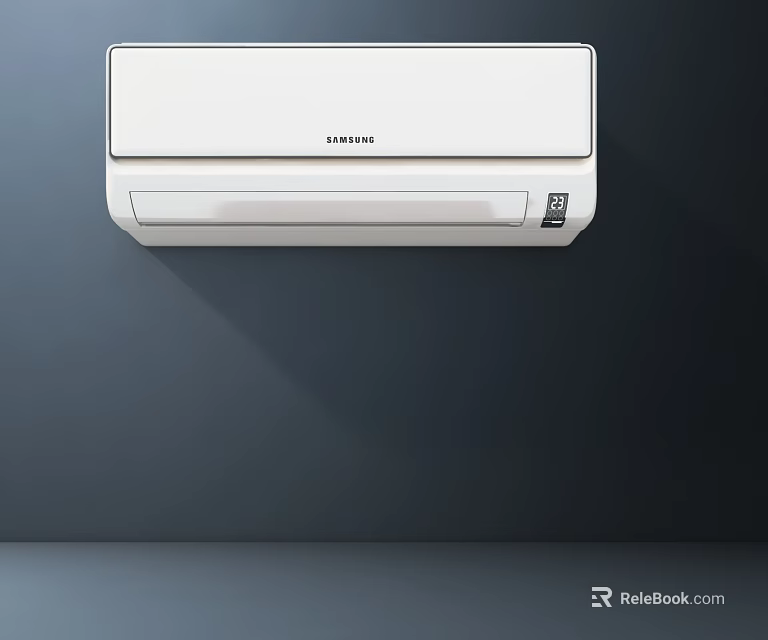 Samsung Modern White Wall Mounted Air Conditioner Fan With Efficient Cooling 3d model 