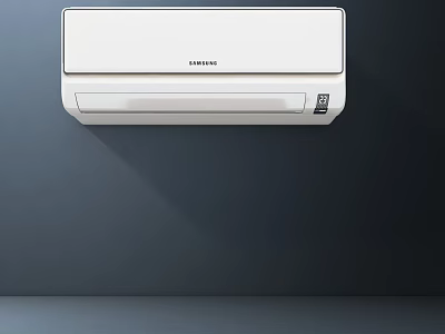 Samsung Modern White Wall Mounted Air Conditioner Fan With Efficient Cooling 3d model