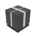 Modern Black Storage Cabinet With Silver Stripe Accent And Drawer Design