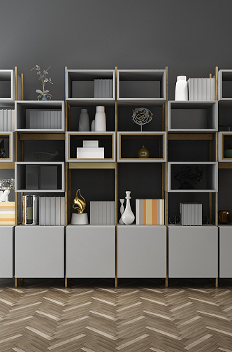 Modern Bookshelf 3d model