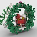 LEGO toy blocks christmas wreath christmas gift christmas christmas decoration 3d model