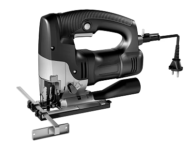 Electric Jigsaw Power Tool With Ergonomic Handle And Power Cord 3d model Electric Jigsaw Power Tool With Ergonomic Handle And Power Cord 3d model