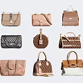Stylish Handbags Assortment With Various Styles Colors Shapes And Leather Details