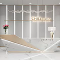 Modern Reception Desk Front Desk 3d model