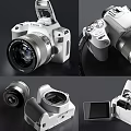 High Resolution Digital Camera Showcase Featuring Multiple Angles And Design Details 3d model