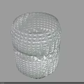 Transparent Purple Decorative Container With Woven Texture Design And Smooth Surface