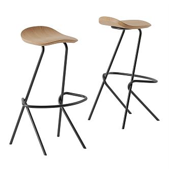 Nordic Bar Stool 3d model