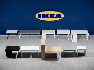 Modern Desk IKEA Desk Computer Desk Simple Desk Lift Table 3d model