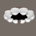 French cream chandelier ceiling lamp 3d model