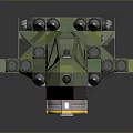Green Camouflage Helicopter Model With Low Poly Design And Cockpit Details