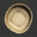 Handwoven Natural Storage Basket Square Shaped with Intricate Weave Pattern for Home Use