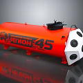 Orange Cylindrical PETMON 45 Tank With Black Top And White Hexagonal Sides